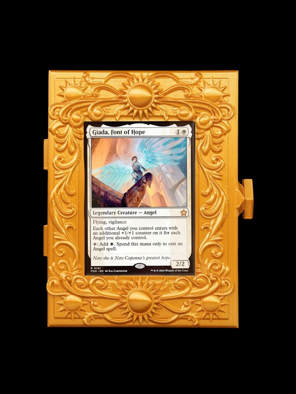 Gold Ornate Decorative Frame Card Holder - Card Collector